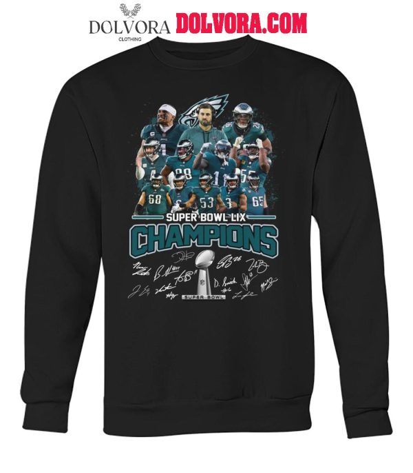 Philadelphia Eagles Super Bowl LIX Champions 2025 Fly High Eagles Tshirt