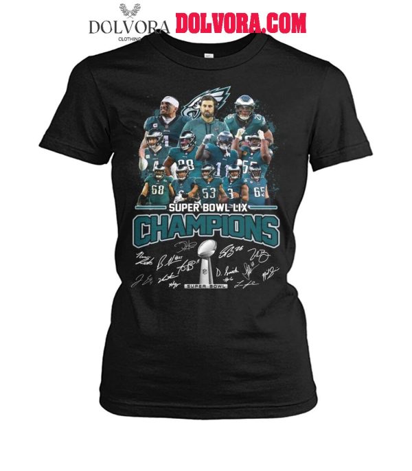 Philadelphia Eagles Super Bowl LIX Champions 2025 Fly High Eagles Tshirt