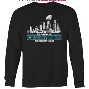 Philadelphia Eagles The Champions 2025 Super Bowl LIX Skyline Tshirt