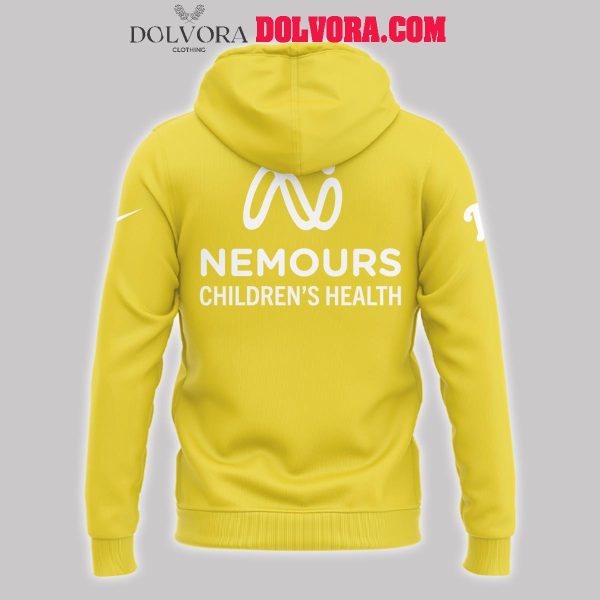 Philadelphia Phillies Childhood Cancer Awareness Nemours Childen’s Health Hoodie T-Shirt