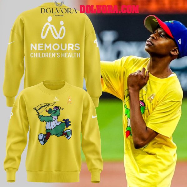 Philadelphia Phillies Childhood Cancer Awareness Nemours Childen’s Health Hoodie T-Shirt