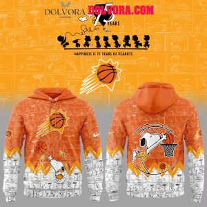 Phoenix Suns Peanuts 75th Anniversary Snoopy Happiness 2025 Hoodie T-Shirt