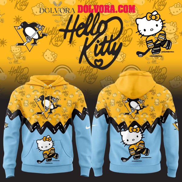 Pittsburgh Penguins Hello Kitty 50th Anniversary 2025 Celebration Hoodie T-Shirt