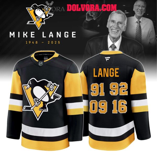 Pittsburgh Penguins Mike Lange Autographed Framed Penguins 2025 Hockey Jersey