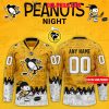 Philadelphia Flyers Snoopy 75th Anniversary Of Peanuts Personalized Hockey Jersey