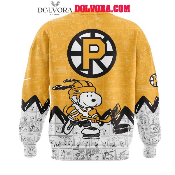 Providence Bruins 75th Anniversary Of Peanuts 2025 Snoopy Time Hoodie T-Shirt