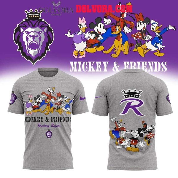 Reading Royals Disney Mickey & Friends 2025 Grey Version Hoodie T-Shirt