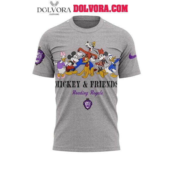 Reading Royals Disney Mickey & Friends 2025 Grey Version Hoodie T-Shirt