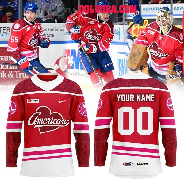 Rochester Americans Red Threads 2025 Season Personalized Hockey Jersey