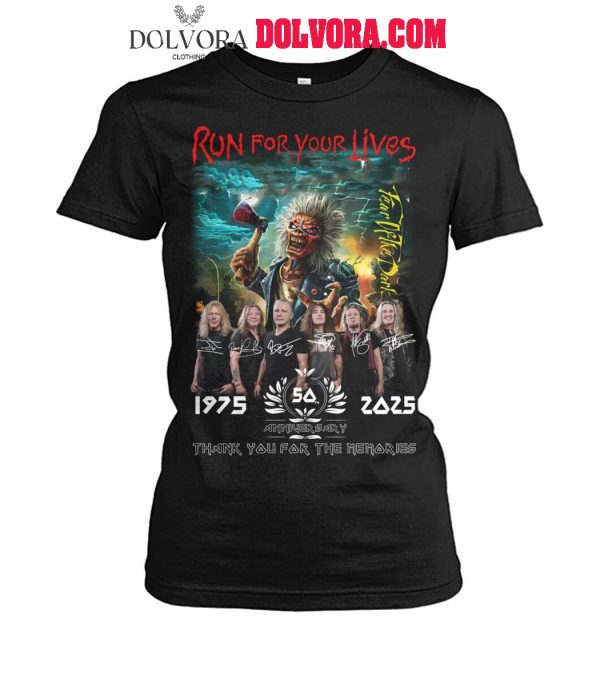 Run For Your Lives 1975-2025 Thank You For The Memories T-Shirt