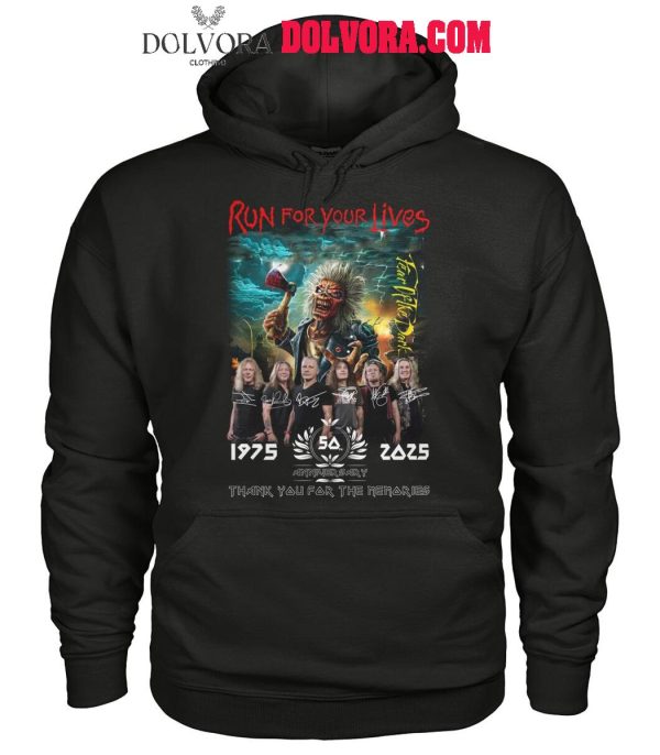 Run For Your Lives 1975-2025 Thank You For The Memories T-Shirt