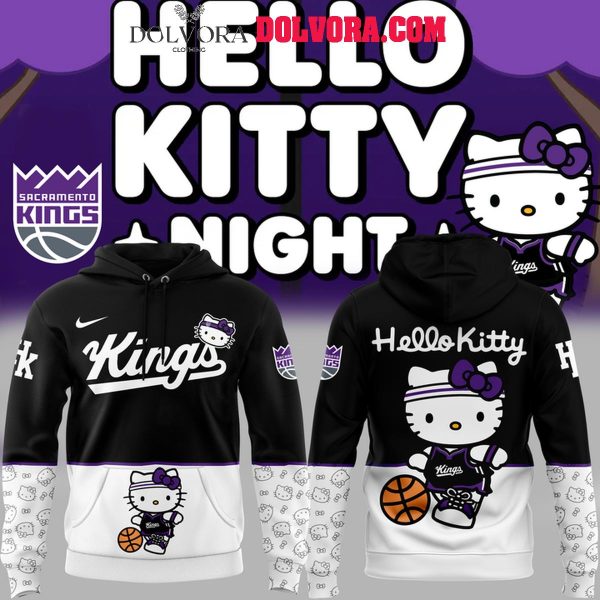 Sacramento Kings Celebration Of 2025 Hello Kitty Night Hoodie T-Shirt