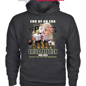 San Antonio Spurs Gregg Popovich 1996-2025 Thank You For The Era T-Shirt