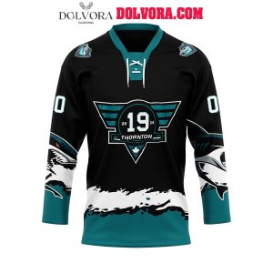 San Jose Sharks 2025 New Season Joe Thornton #19 Personalized Hockey Jersey