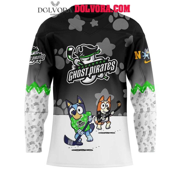 Savannah Ghost Pirates Bluey And Bingo Playing ECHL 2025 Hockey Jersey