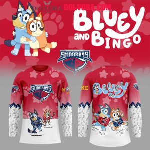 South Carolina Stingrays Bluey And Bingo Playing ECHL 2025 Hockey Jersey