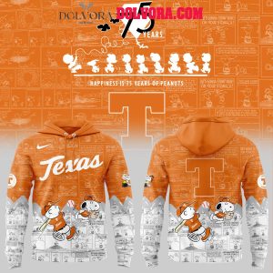 Texas Longhorns Snoopy Happy 75th Anniversary Of Peanuts Hoodie T-Shirt