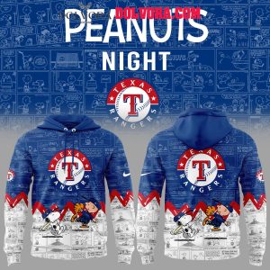 Texas Rangers Snoopy 75th Anniversary Of Peanuts Hoodie T-Shirt