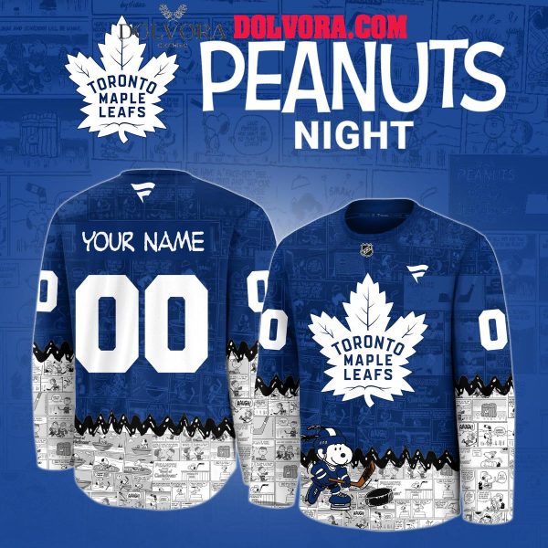 Toronto Maple Leafs 75th Anniversary Peanuts Night 2025 Personalized Hockey Jersey