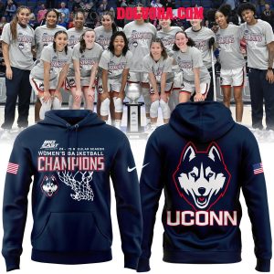 UConn Huskies 2025 Big East Regular Season Champions Celebrating Hoodie T-Shirt