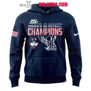 UConn Huskies 2025 Big East Regular Season Champions Celebrating Hoodie T-Shirt