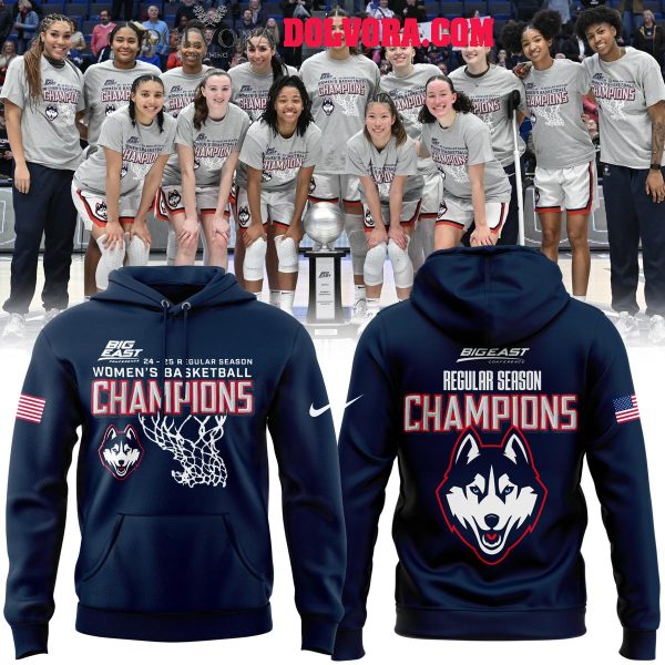 UConn Huskies Basketball Big East Regular Season Champions 2025 Hoodie T-Shirt