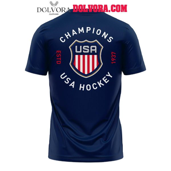 USA Hockey Team NHL 4 Nation Face off Champions Third 2025 Hoodie T-Shirt