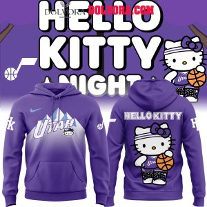 Utah Jazz Hello Kitty 50th Anniversary 2025 Celebration Hoodie T-Shirt