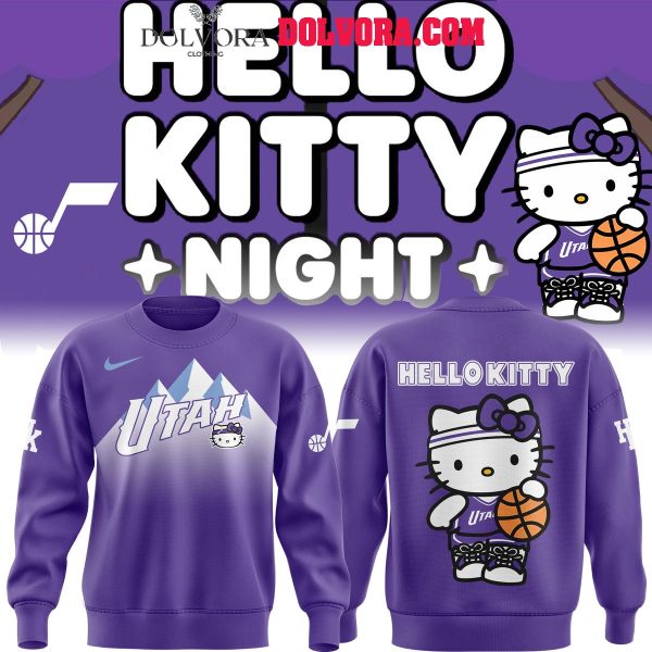 Utah Jazz Hello Kitty 50th Anniversary 2025 Celebration Hoodie T-Shirt