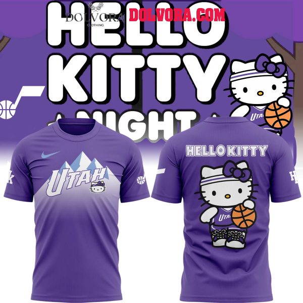 Utah Jazz Hello Kitty 50th Anniversary 2025 Celebration Hoodie T-Shirt