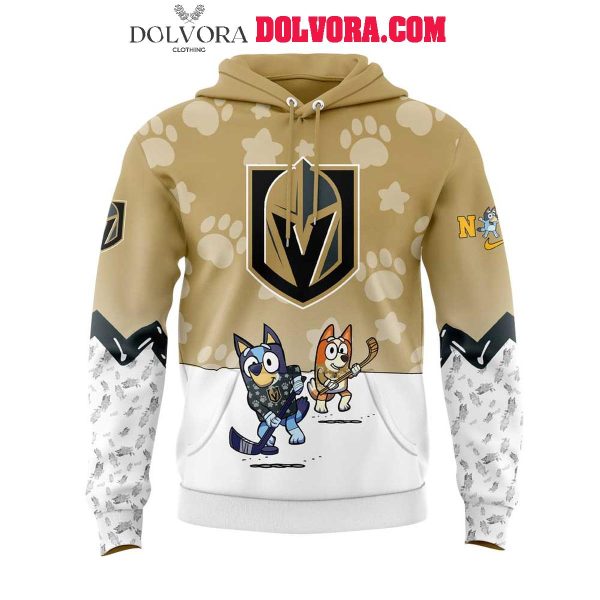 Vegas Golden Knights Bluey 2025 Anniversary Time Hockey Hoodie T-Shirt