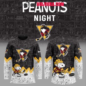 Wilkes-Barre Scranton Penguins Snoopy Time 75th Anniversary Of Peanuts Hockey Jersey