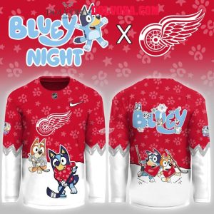 Detroit Red Wings Bluey New Year 2026 New Season Personalized Hockey Jersey