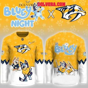 Nashville Predators Bluey New Year 2026 New Season Personalized Hockey Jersey