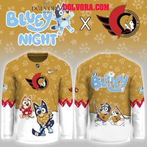 Ottawa Senators Bluey New Year 2026 New Season Personalized Hockey Jersey