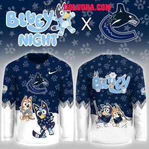 Vancouver Canucks Bluey New Year 2026 New Season Personalized Hockey Jersey